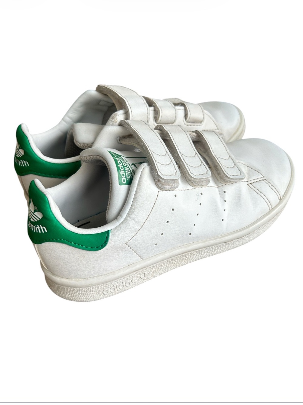 Adidas Originals Stan Smith Kids Sneakers White Green Size 12